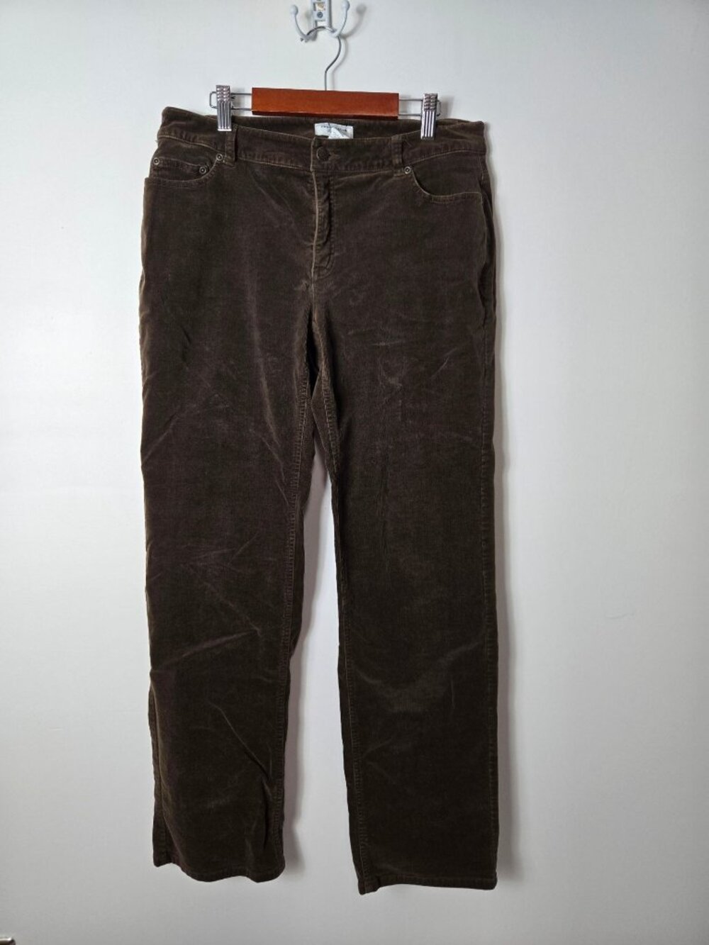 Charter Club Women's Brown Corduroy Pants Size 6 Straight Leg Y2K